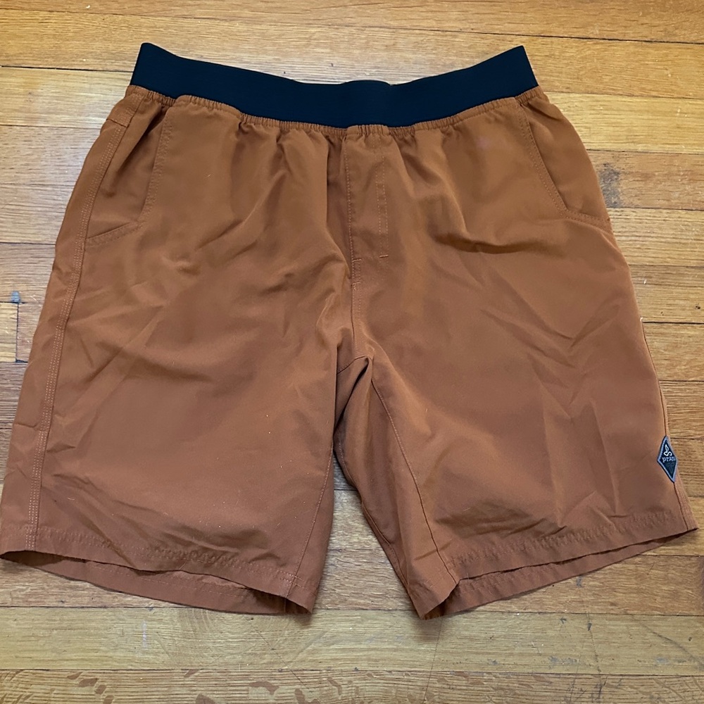 Prana Mojo Men's Brown Athletic Shorts